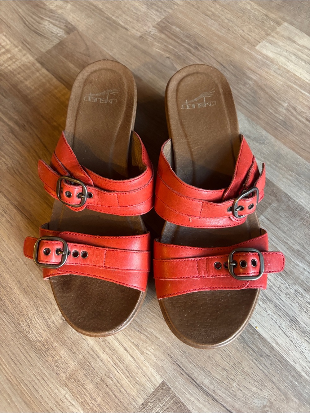 Dansko Jessie Wedge Red/Orange